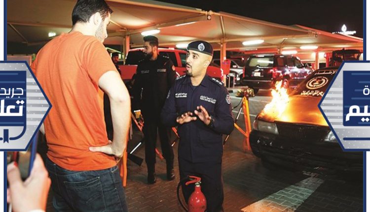 تدريبات عملية على التعامل مع الحرائق﻿