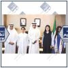 د. حامد العازمي مستقبلا الطلبة غلا حمود العنزي ووليد أحمد الشمري وريان مؤيد الرفاعي بحضور فيصل المقصيد﻿