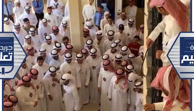 صورة للحشد الطلابي لإحدى القوائم خلال الأيام الماضية