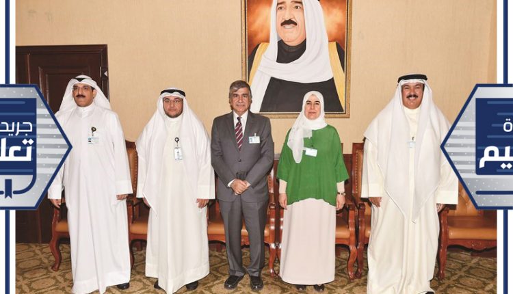 د.علي المضف ونوابه د.فاطمة الكندري وم.طارق العميري ود.جاسم الأنصاري ود.جاسم الاستاذ (متين غوزال)﻿