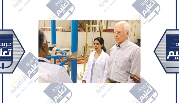 د.نورة المشعان والبروفيسور روبرت دالرمبل خلال الزيارة﻿