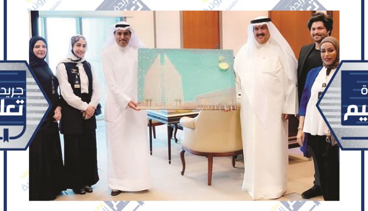د.علي المضف مستقبلا د.فريح العنزي وفريق مشروع همة
