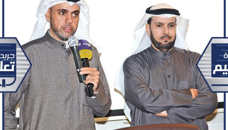 عميد كلية العلوم الاجتماعية في جامعة الكويت د. حمود القشعان- مشرف المختبر د. حسن أشكناني