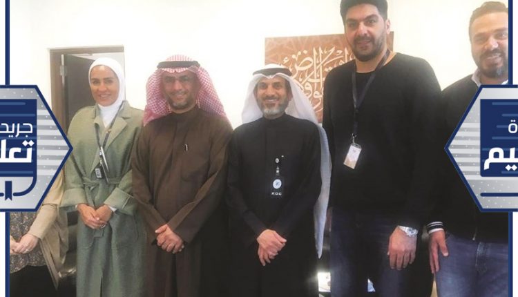 د.علي الحجرف خلال اللقاء مع وفد شركة نفط الكويت