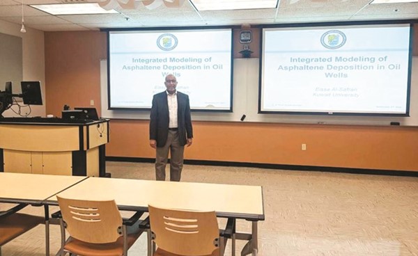 د.عيسى الصفران خلال تواجده في جامعة تكساس- أوستن